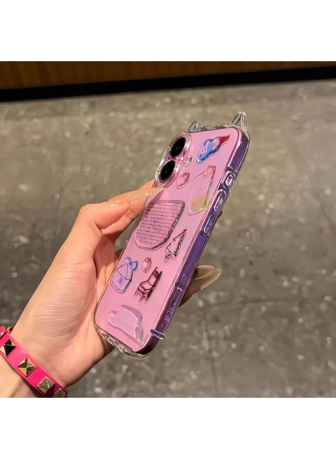 NIBEMINENT Snowman Glue Protective TPU Case Cover For iPhone 15 Plus, Clear - Image 2