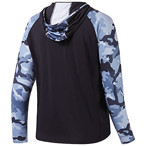 BASSDASH Men’s UPF 50 Performance Fishing Shirt Cooling Hoodie Camo Long Sleeve FS17M - Image 4