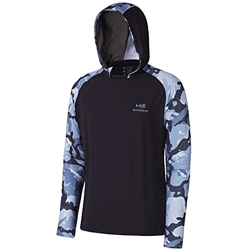 BASSDASH Men’s UPF 50 Performance Fishing Shirt Cooling Hoodie Camo Long Sleeve FS17M - Image 1