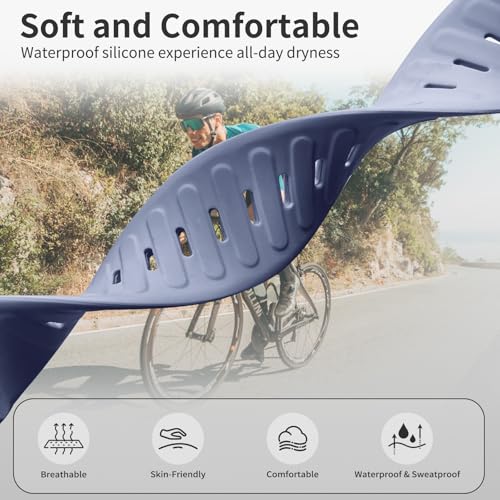 Zspoly Silicone Sport Band Compatible with Whoop 5.0 Bands One, Peak and Life,Soft Comfort Durable Replacement Wristbands Compatible with Whoop 5.0 Silicone Bands - Image 4