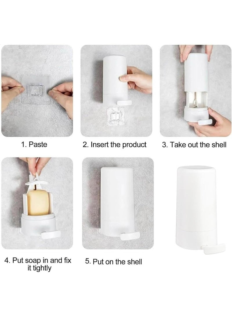 CMGTYYD Soap grinder, efficient soap grater, solid soap bar holder, wall mounted refillable soap bar grinder, great for recycling old soap into flakes, compact and portable design, easy to store, great for home use! - Image 4