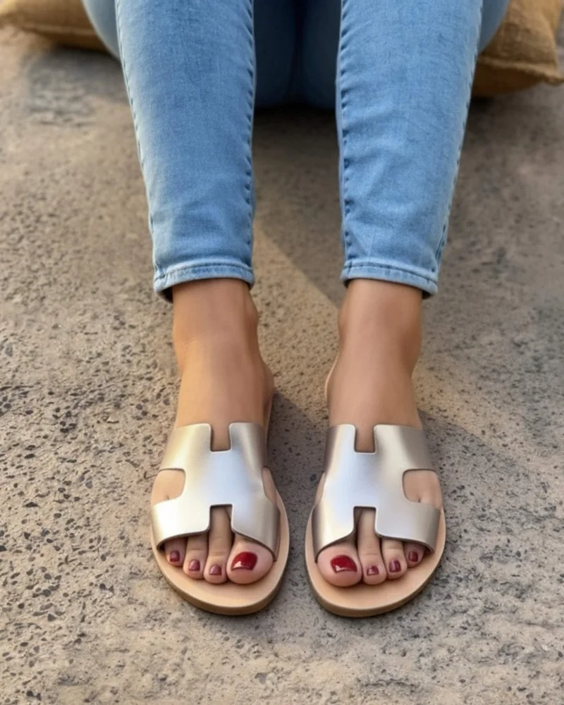 Shoeq Bronze Hania Slide for Women | Best Price UAE