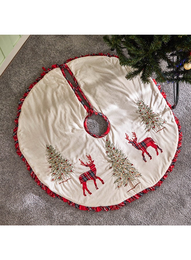 هوم بوكس غطاء شجرة عيد الميلاد بتصميم غزال الكريسماس 108 × 108 سم  - Image 2