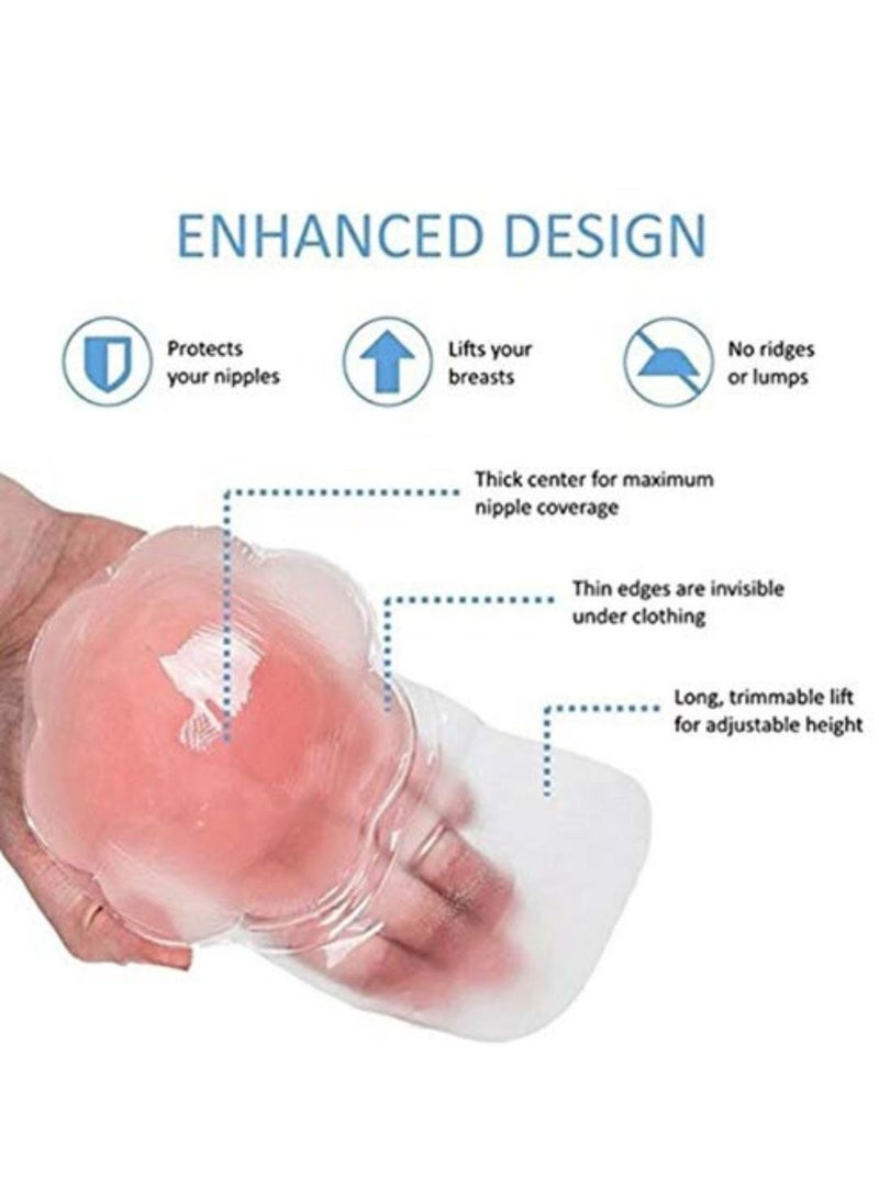 Glamroot Women's Strapless Backless Bra Lightly Padded Push Up Stick-on Adhesive Nipple Pad - Image 3