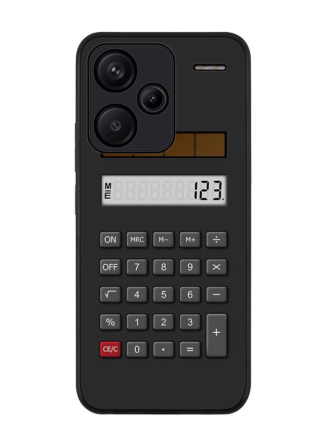 Stylizedd Rugged Black Edge Case for Xiaomi Redmi Note 13 Pro Plus, Slim fit Case Flexible Anti Drop TPU Gel Thin Cover -  Calc (Black) - Image 1