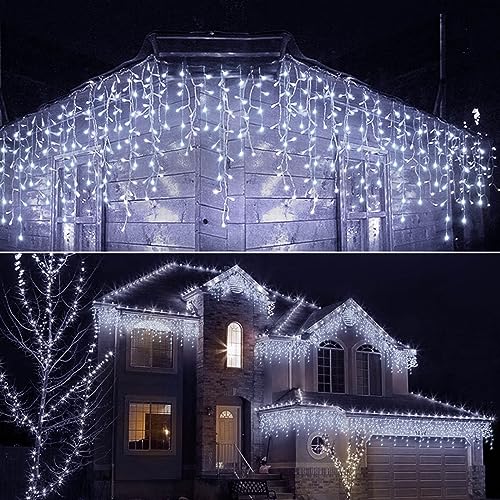 Janchs 304 LED Outdoor Waterproof String Lights for Christmas, Wedding & Party Decor - 8 Modes, Cool White - Image 2