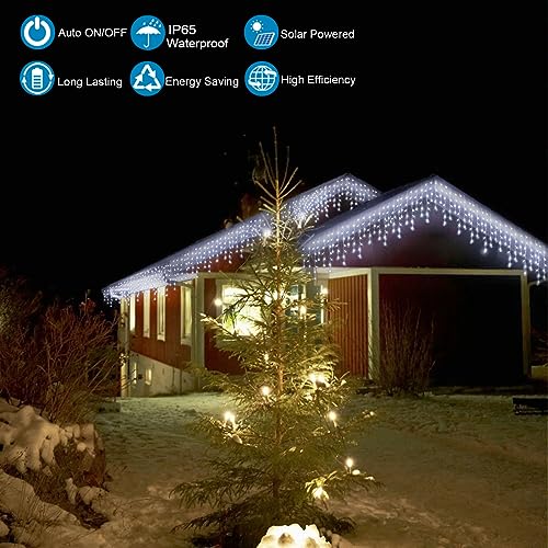 Janchs 304 LED Outdoor Waterproof String Lights for Christmas, Wedding & Party Decor - 8 Modes, Cool White - Image 3