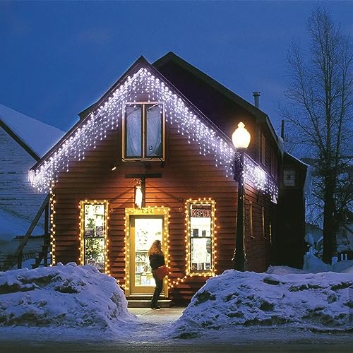 Janchs 304 LED Outdoor Waterproof String Lights for Christmas, Wedding & Party Decor - 8 Modes, Cool White - Image 4