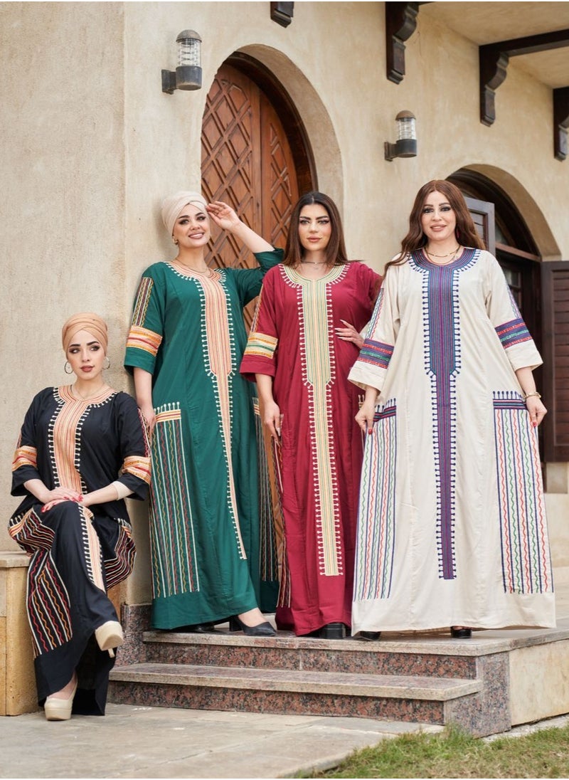 Gerenic - High-quality cotton Arabic jalabiya with an ancient Arabic heritage design - Image 1