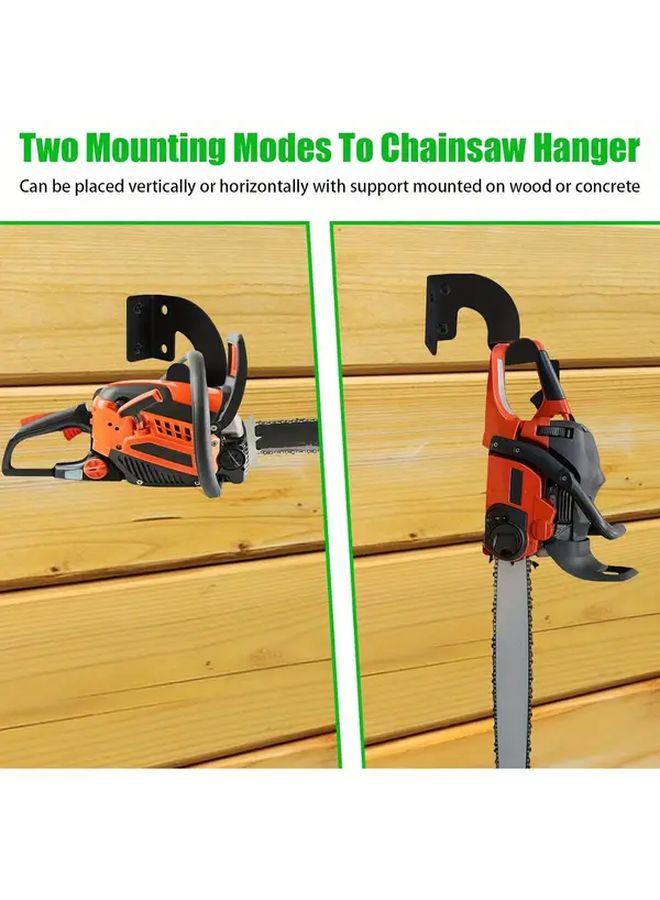 Black Heavy Duty Wall Mount Electric Saw Bracket With Pre Drilled Holes For Garage Workshop - Image 4