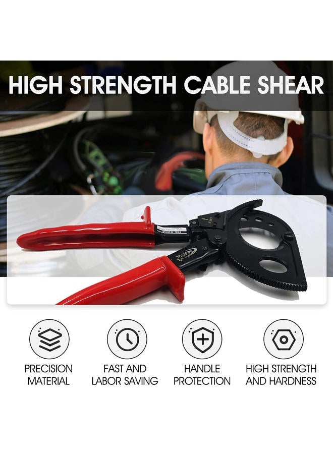 INNETOC Ratcheting Cable Cutter, 400mm2 Aluminum Copper Wire Cutters for Cutting electrical wire as Ratchet Wire Cutters (400mm2), black - Image 4