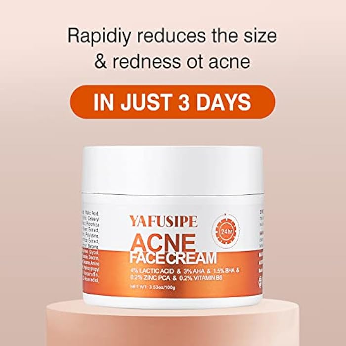 YAFUSIPE Acne Treatment for Face for Hormonal Cystic Stubborn Acne Cream for Sensitive Skin Teens Adults Women Men Spot Pimple Butt Control Rapid Clearing Breakout Overnight Face Blemish Treatment - Image 2