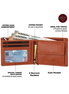 HORNBULL HORNBULL Nicolas Rust Leather Wallet for Men | Genuine Leather Mens Wallet with RFID Safety | Gift Wallets for Men  - Image 4
