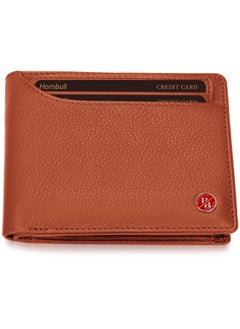 HORNBULL HORNBULL Nicolas Rust Leather Wallet for Men | Genuine Leather Mens Wallet with RFID Safety | Gift Wallets for Men  - Image 1