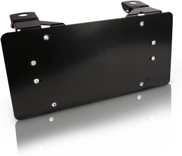 ESUPER Flip-Up Winch Roller Fairlead Stainless Steel License Plate Mount for Roller Fairlead - Image 1