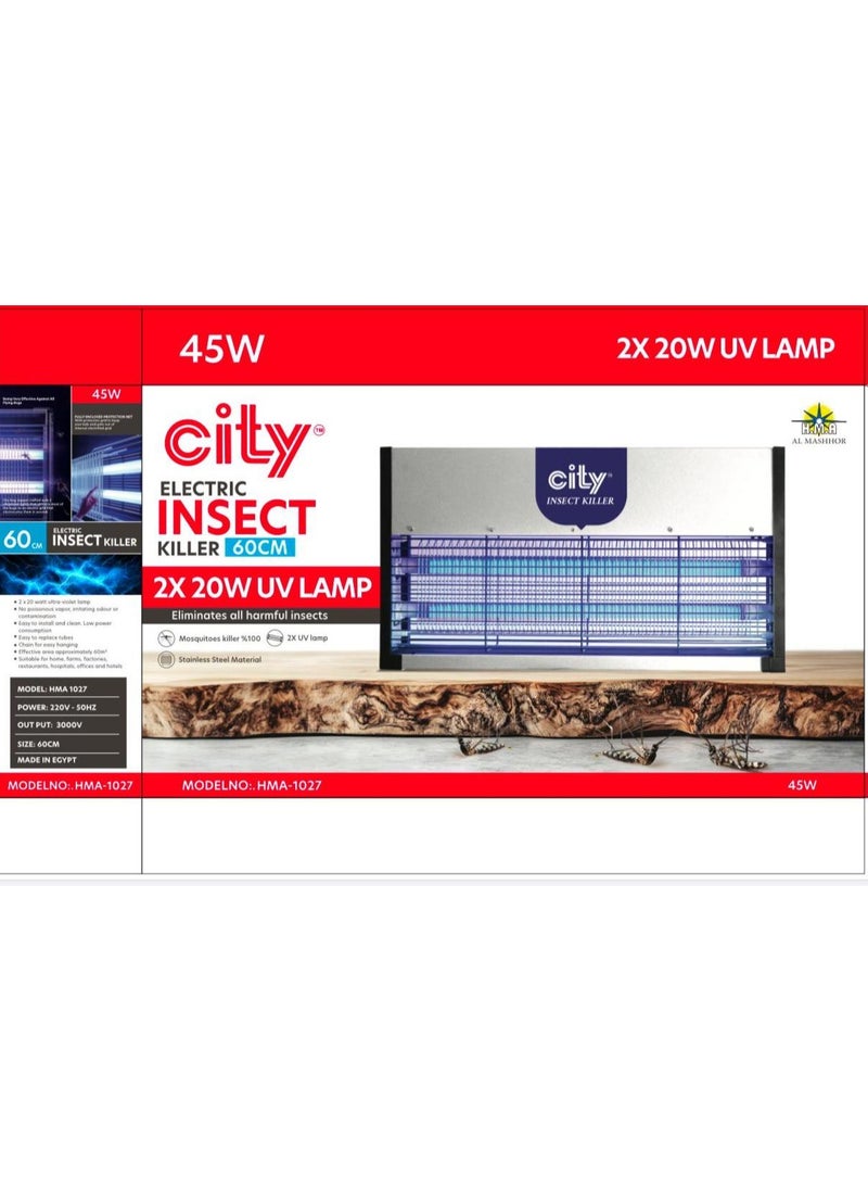 City City Indoor Electric UV Mosquito Fly Killer 45W Stainless Steel Shatterproof - 1 Year Warranty  - Image 1