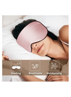 NNEWVANTE Silk Sleep Mask,2 Pack 100% Real Natural Pure Silk Eye Mask with Adjustable Strap,Eye Mask for Sleeping,Eye Sleep Shade Cover, Blocks Light Reduces Puffy Eyes Gifts  - Image 4