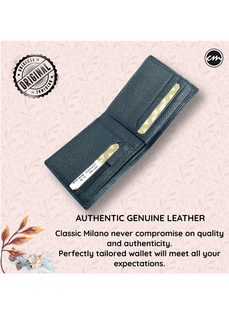 Classic Milano - Classic Milano Wallet for Men - Genuine Leather Card Holder Wallet, RFID Blocking Bifold Mens Wallet with Coin Pouch, Slim Wallet for Men, Durable Man Wallet - Ideal Gift - Image 1