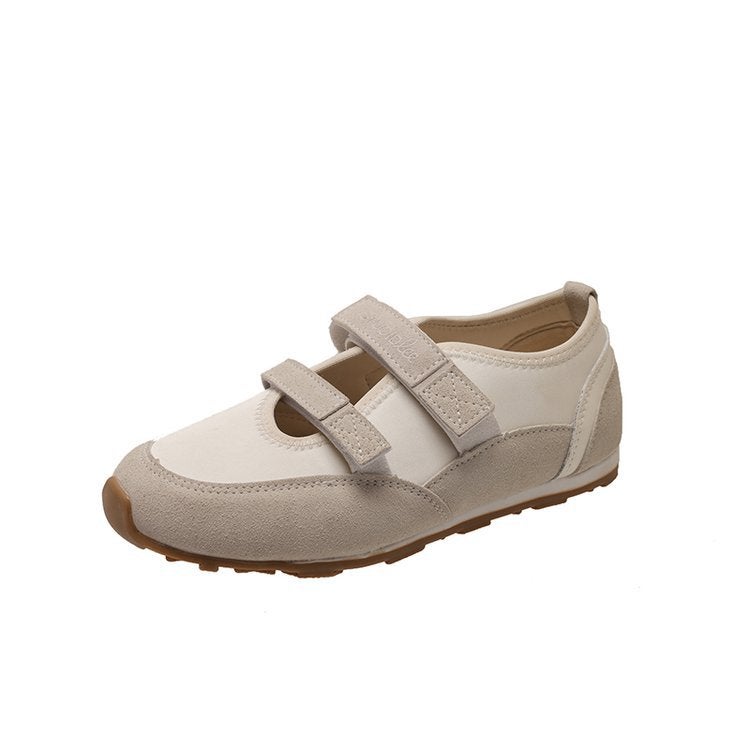 2025 Color-Matching Mary Jane Shoes Velcro Ballet Training Shoes Sports Shallow Mouth Casual Women'S Shoes - Image 1