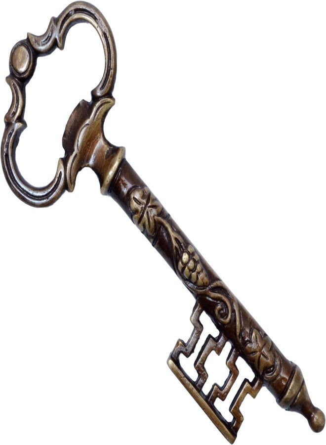 Two Moustaches Treasure Key Design Brass Bottle Opener, Bar Accessories, Standard, Pack of 1 - Image 2
