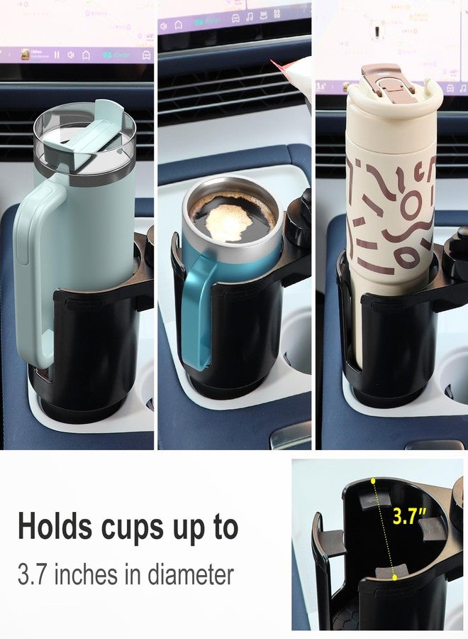 Sancaral Car Large Cup Holder Expander, 4-in-1 Cupholder Extender with Swivel and Detachable Snack Food Tray Table for Eating, Travel Essentials for Road Trips for Driver. Model E - Image 3