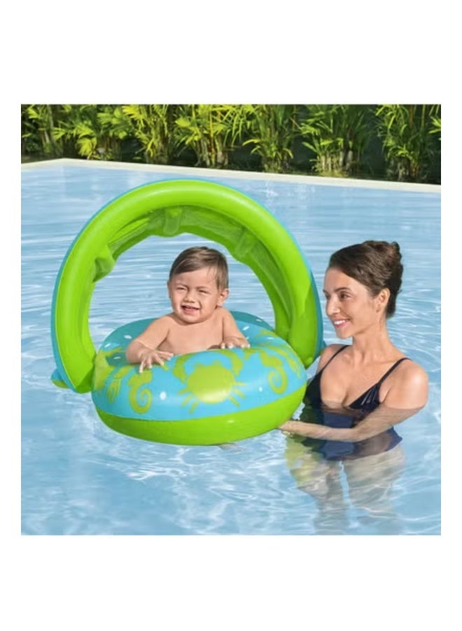 Rwnq Baby Sun Shade Boat Float 80x85cm - Safe Swimming Float for Infants and Toddlers with Detachable Canopy - Ideal for the Sea and Pool-float-Swimming supplies-water games - Image 5