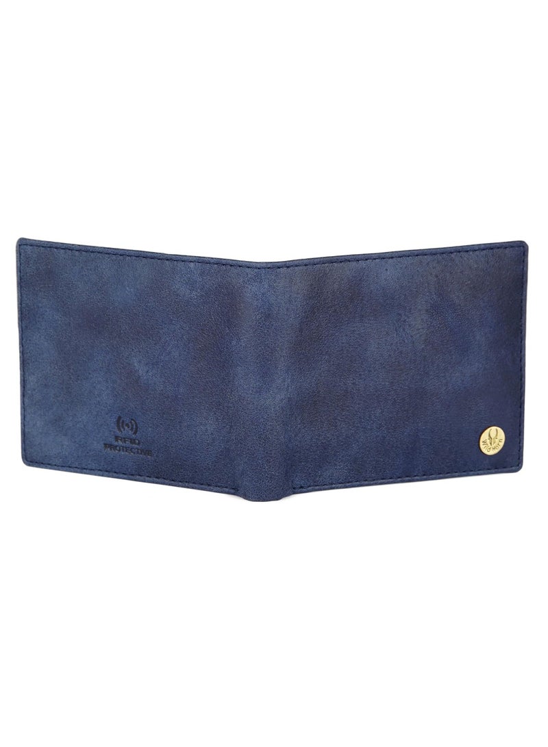 وايلدهورن محفظة جلدية من وايلد هورن للرجال، لون أزرق باهت، محمية بتقنية تحديد الهوية بموجات الراديو - Image 4