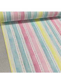 Bebek Özel Baby Special Baby and Kids Fitted Sheet Rainbow Strips 70 x 140 cm  - Image 1
