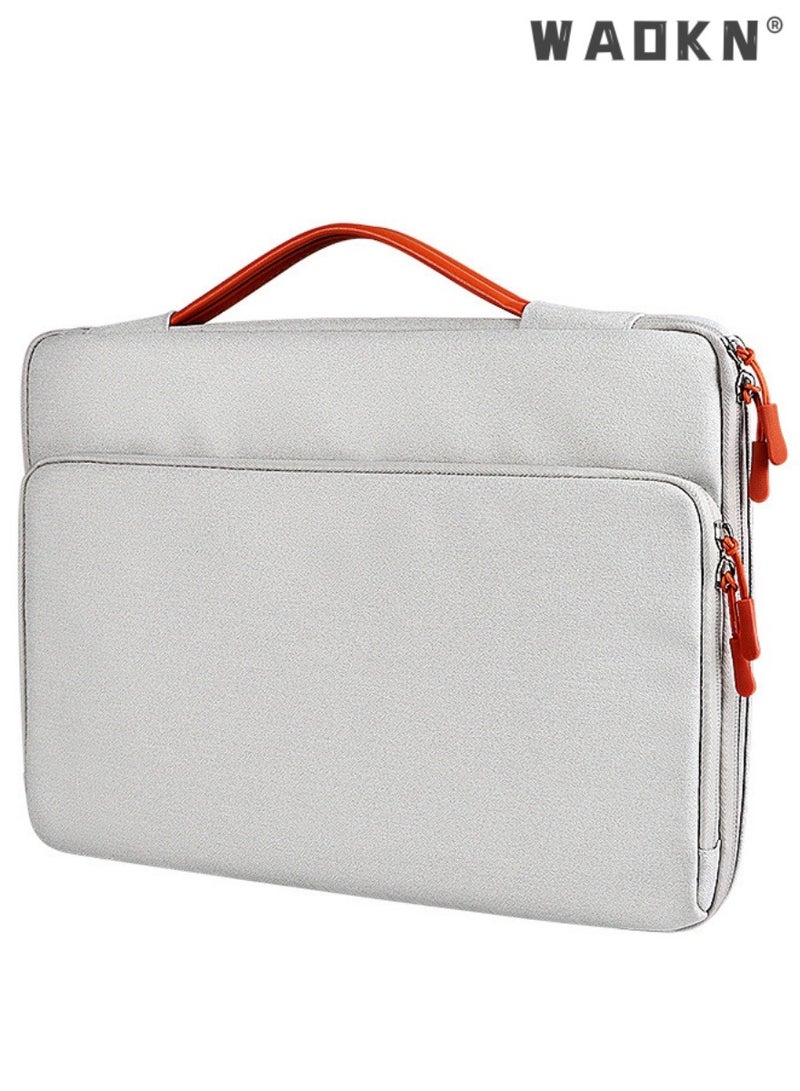 WAOKN Laptop Tablet Sleeve Case Slim Travel Men Women Handle Bag,Men's and Women's Apple Macbook Huawei Pro Laptop Bag Briefcase Office Bag Handbag Tote Bags Carry Bags 14.1-15.4 inch universal  - Image 1
