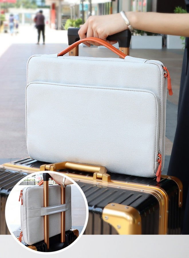 WAOKN Laptop Tablet Sleeve Case Slim Travel Men Women Handle Bag,Men's and Women's Apple Macbook Huawei Pro Laptop Bag Briefcase Office Bag Handbag Tote Bags Carry Bags 14.1-15.4 inch universal  - Image 3