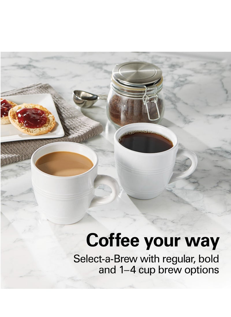 Hamilton Beach FrontFill 12 Cup Programmable Coffee Maker, 1.7L Glass carafe, 950W, Wake up ready, 3 brewing options, Reusable mesh filter, Clean reminder, Auto shut off, 2 years warranty, 46310-ME