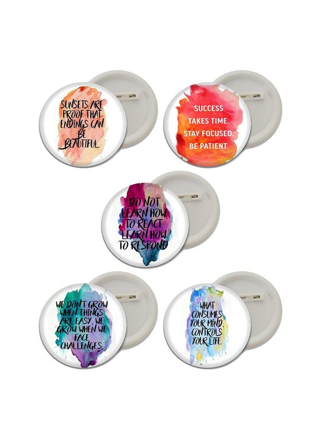 D2c D2C Inspirational - Motivational Quotes Button Badges (Set of 5)  - Image 1