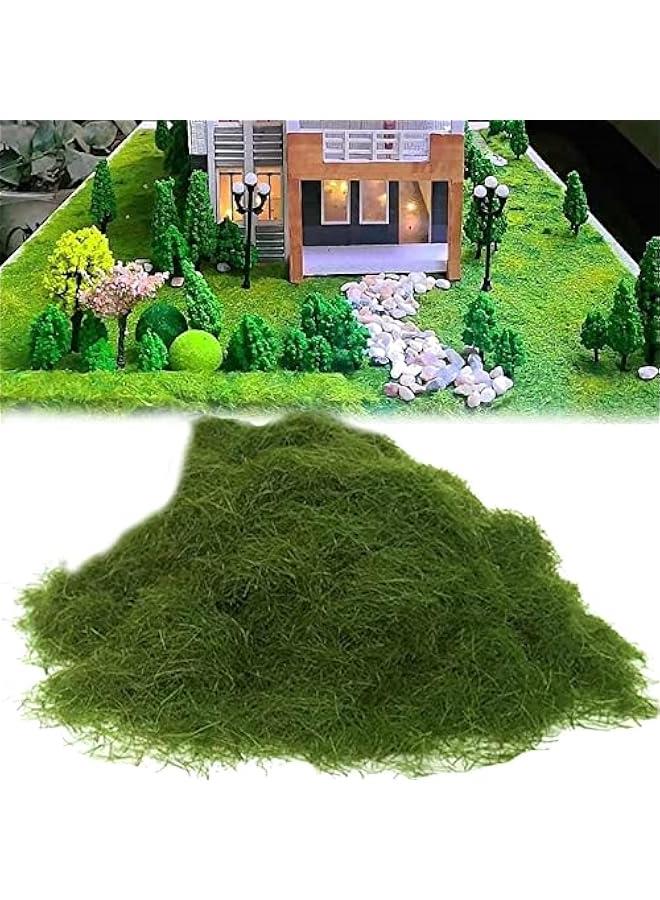 250g 5mm Model Building Grass, Model Building Accessories Landscape Model Railway Artificial Moss Decorating Scattered Meadow Static Grass Herd Forest Landscape Terrain Railway Garden (Mountain Gree - Image 1