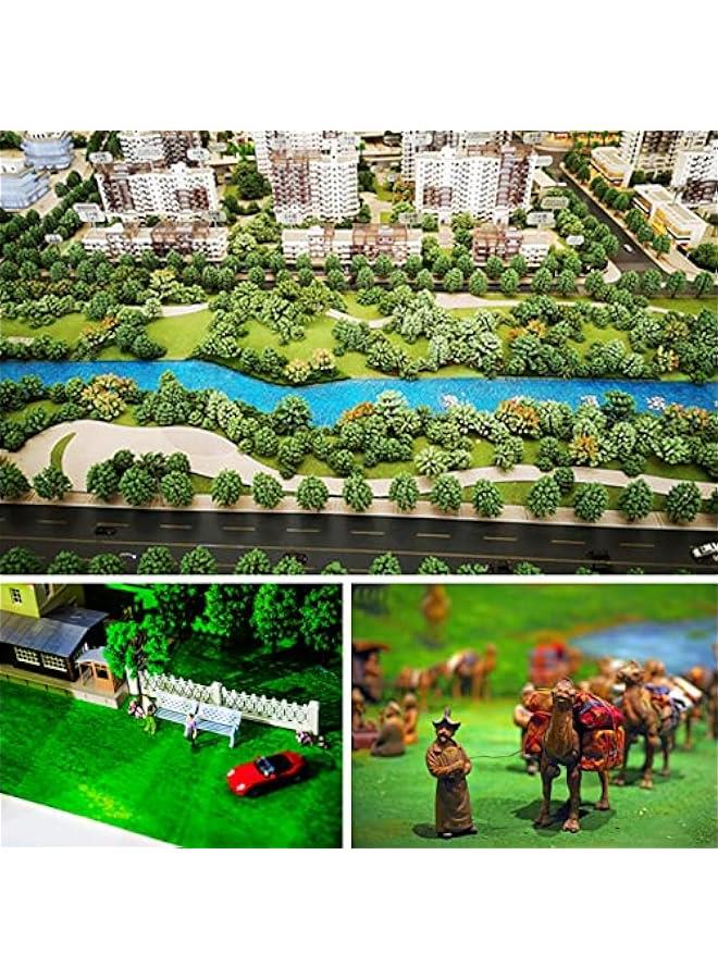 250g 5mm Model Building Grass, Model Building Accessories Landscape Model Railway Artificial Moss Decorating Scattered Meadow Static Grass Herd Forest Landscape Terrain Railway Garden (Mountain Gree - Image 3