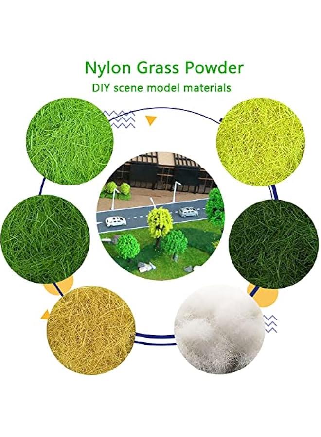 250g 5mm Model Building Grass, Model Building Accessories Landscape Model Railway Artificial Moss Decorating Scattered Meadow Static Grass Herd Forest Landscape Terrain Railway Garden (Mountain Gree - Image 4