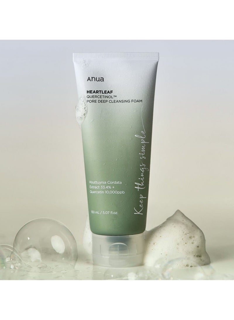 Anua Heartleaf Pore Control Cleansing Oil & Deep Cleansing Foam Korean Facial Cleansers, Daily Makeup Blackheads Removal ( 200 ml / 150 ml ) 350ml - Image 4