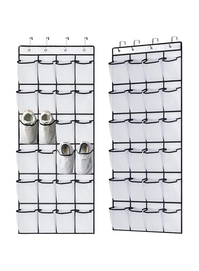Generic Over The Door Shoe Organizer, 24 pockets, hanging shoe organizer, shoe storage baseball cap holder over the door, etc, suitable for bathroom, wardrobe, kitchen, bedroom and other places - Image 1