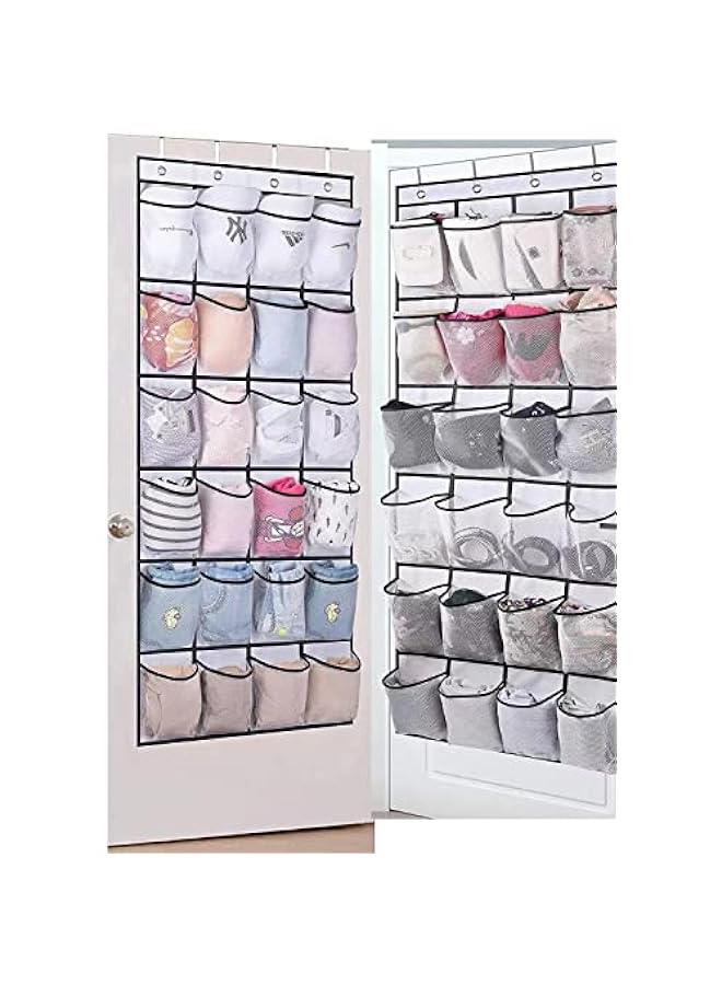 Generic Over The Door Shoe Organizer, 24 pockets, hanging shoe organizer, shoe storage baseball cap holder over the door, etc, suitable for bathroom, wardrobe, kitchen, bedroom and other places - Image 2