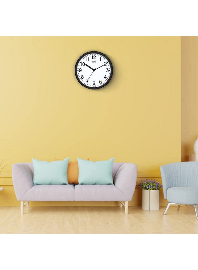 أجانتا ساعة حائط بلاستيكية بحركة كوارتز أجانتا (أسود) - أنالوج، 22 سم - Image 2