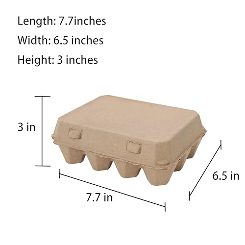 Dubtnion 25 Pack Egg Cartons Cheap Bulk, 3x4 Style Egg Storage Containers Holder, Sturdy Natural Pulp Material Perfect for Storing Extra Eggs - Image 2