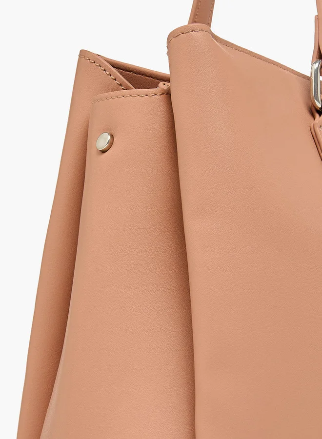 فلورا بيلا من شو إكسبرس Women's Solid Shoulder Bag with Double Handle and Zip Closure
