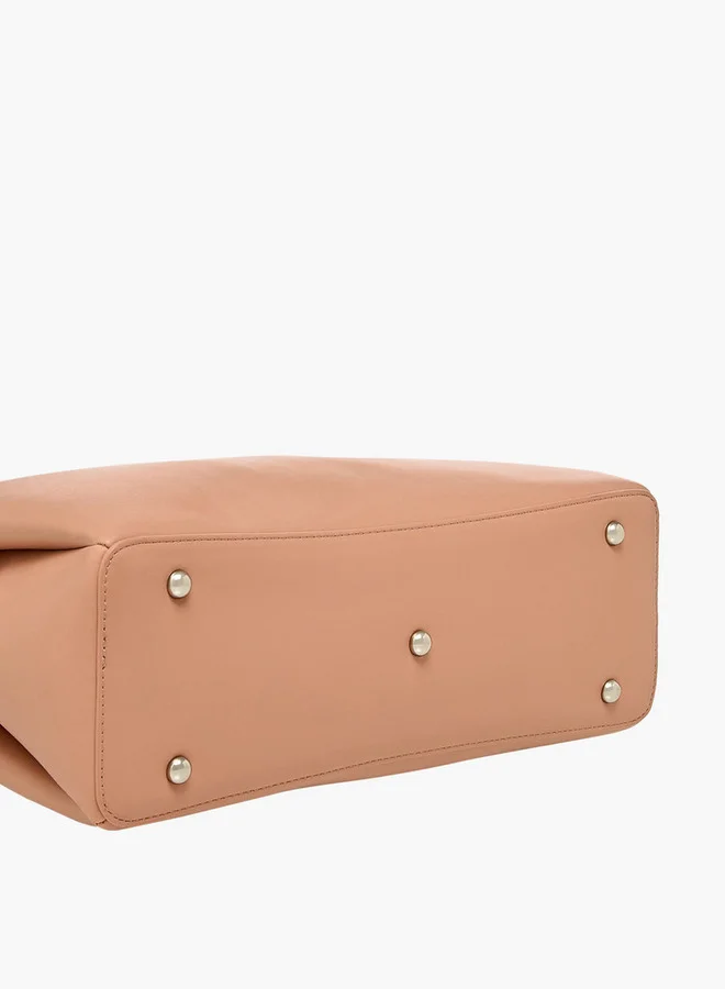 فلورا بيلا من شو إكسبرس Women's Solid Shoulder Bag with Double Handle and Zip Closure