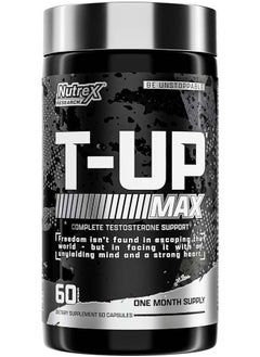 Nutrex Research T-UP Max Support Natural Testosterone Increase Performance Boost 60 Capsules 