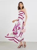 Take Two white with pink and purple floral print