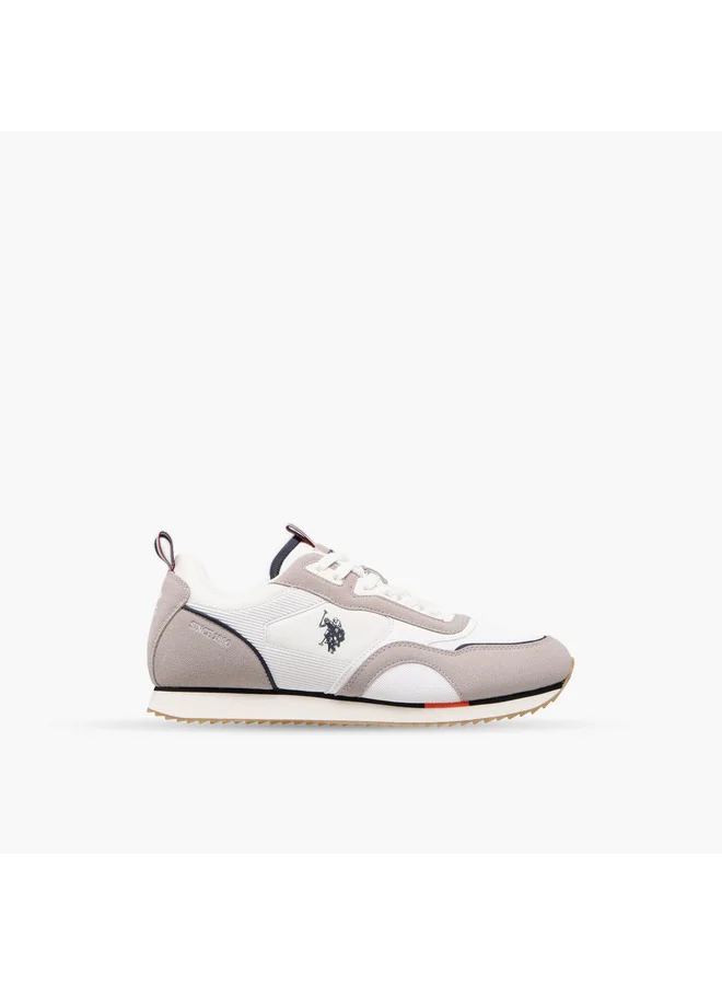 U.S. Polo Assn. Men's Logo Detail Sneakers with Lace-Up Closure