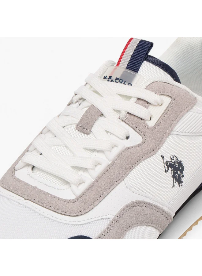U.S. Polo Assn. Men's Logo Detail Sneakers with Lace-Up Closure