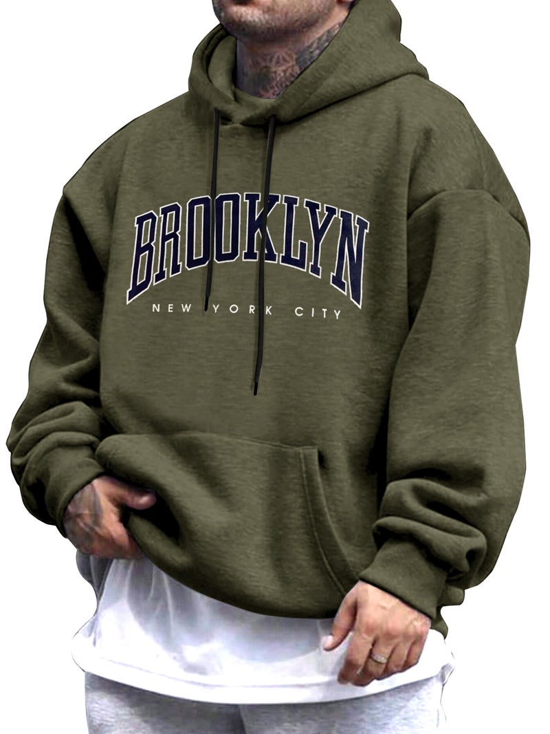 Noble Monk Men's Baggy Fit Sweatshirts Hoodie | Drop Shoulder Oversized Hooded Sweatshirt | Long Sleeve Sweatshirts Hoodie for Men - Image 1