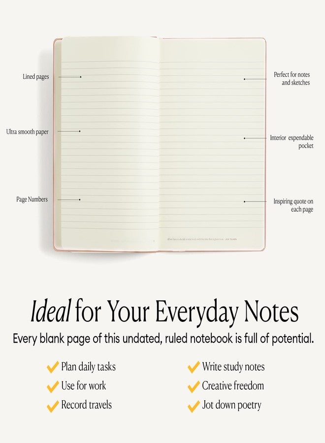 Intelligent Change Premium Daily Small Notebook With Quotes, Lined Journal, Work Notebook, A5 Journal for Writing Notes, To-Do Lists, Creative Writing - Image 3