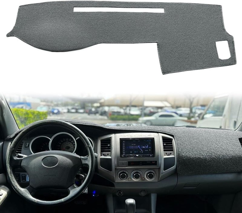 Fcovergurus Dash Cover Mat Custom Fit for Toyota Tacoma 2005-2015, Gray Dashboard Cover Pad Carpet Protector - Image 1