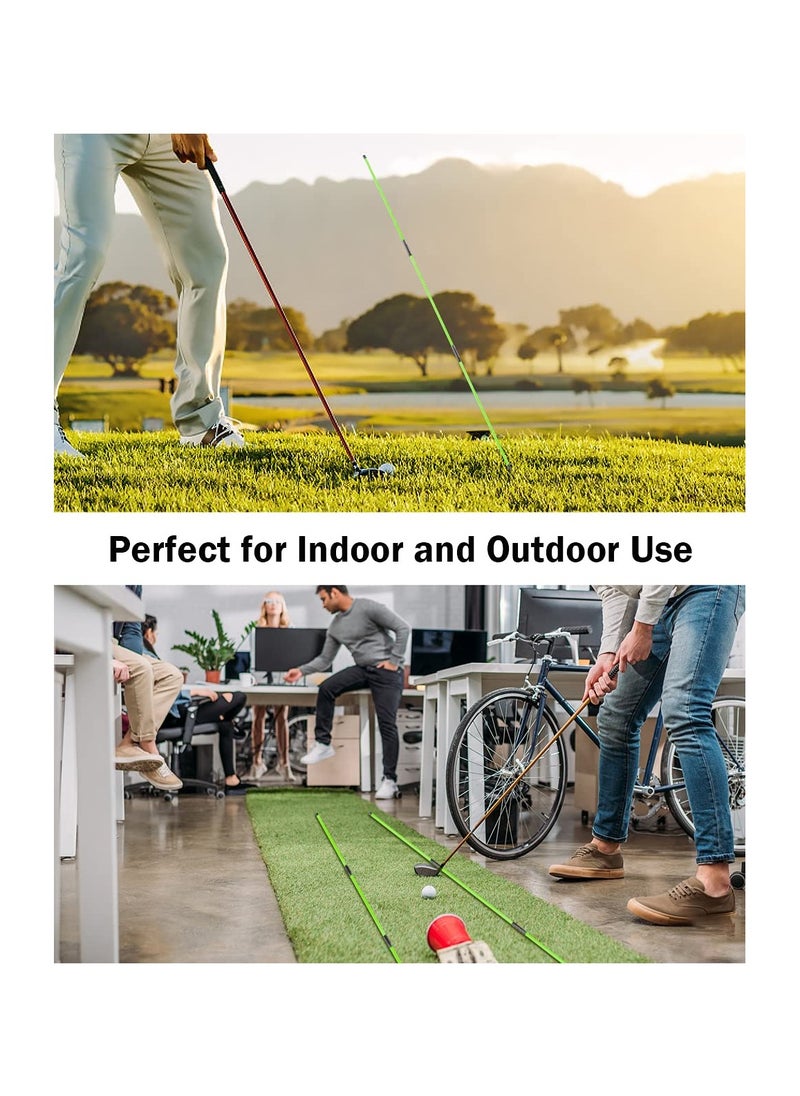 SYOSI Golf Alignment Sticks, Collapsible Golf Practice Rods for Aiming, Putting, Full Swing Trainer, Posture Corrector with Clear Tube Case, Portable Golf Training Equipment, Golf Training Aid(2 Pack)  - Image 4